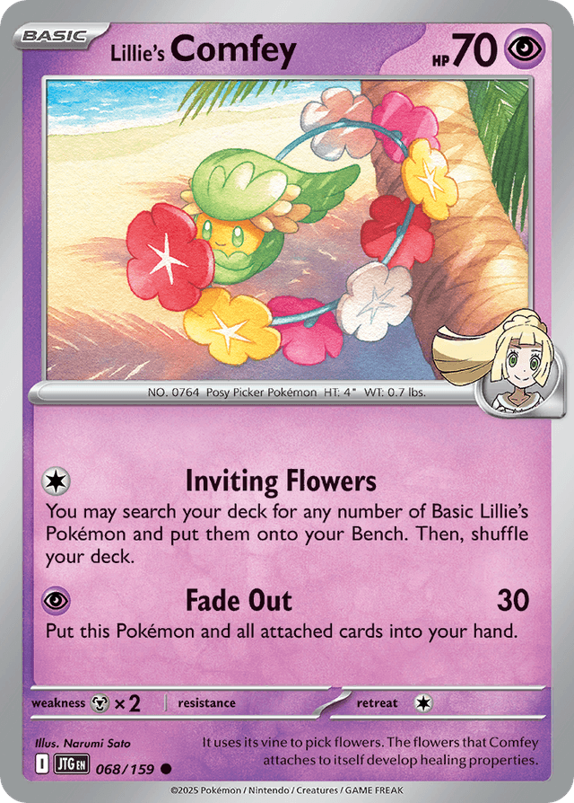 Carta Lillie's Comfey 68/159 do set Journey Together — Pokémon TCG | Bynx