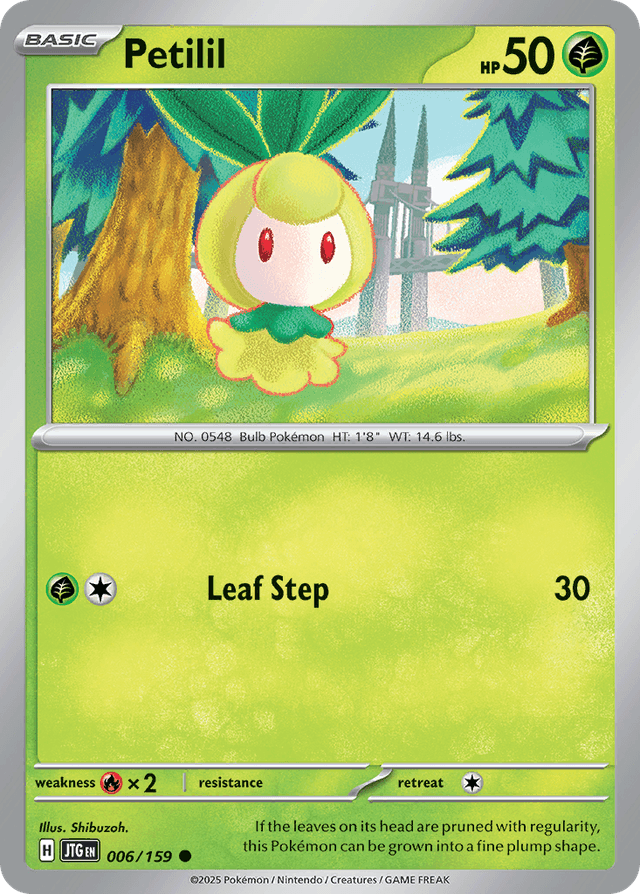 Carta Petilil 6/159 do set Journey Together — Pokémon TCG | Bynx