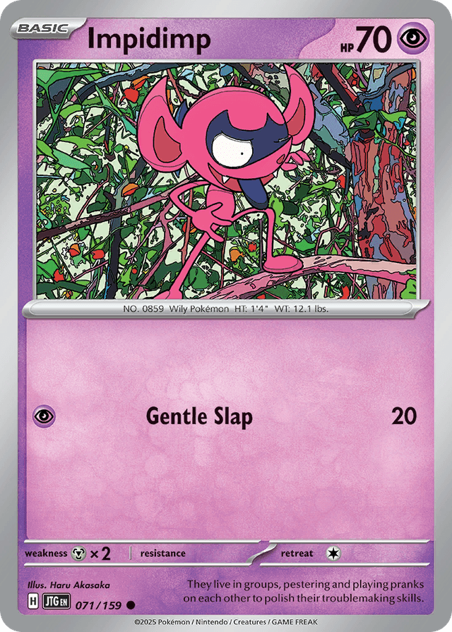 Carta Impidimp 71/159 do set Journey Together — Pokémon TCG | Bynx