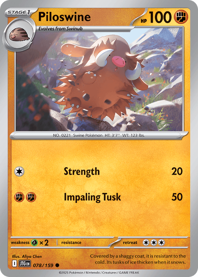 Carta Piloswine 78/159 do set Journey Together — Pokémon TCG | Bynx