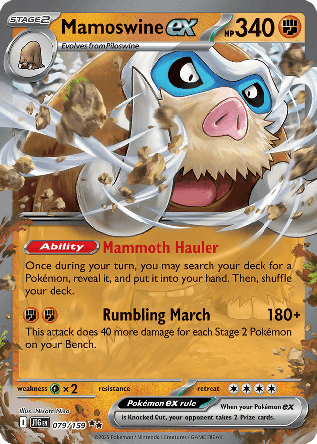 Carta Mamoswine ex 79/159 do set Journey Together — Pokémon TCG | Bynx