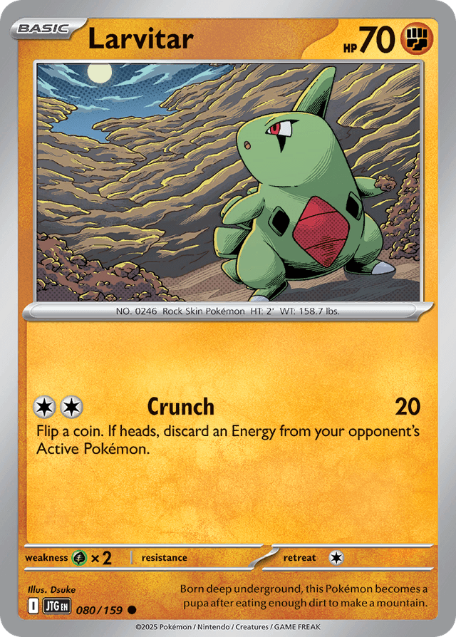 Carta Larvitar 80/159 do set Journey Together — Pokémon TCG | Bynx