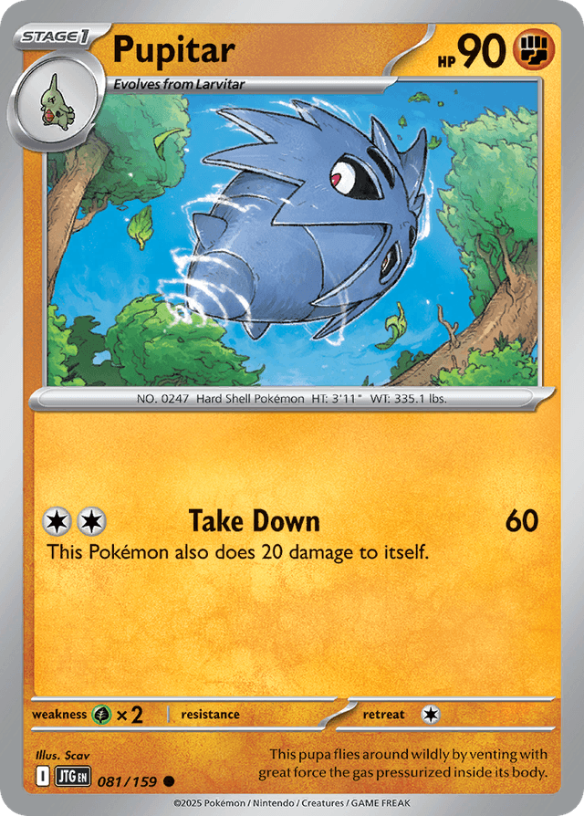 Carta Pupitar 81/159 do set Journey Together — Pokémon TCG | Bynx
