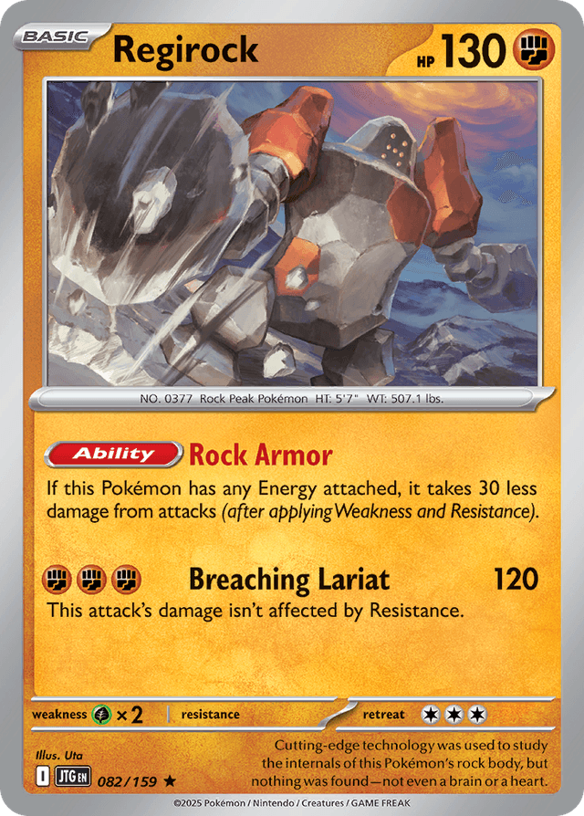 Carta Regirock 82/159 do set Journey Together — Pokémon TCG | Bynx