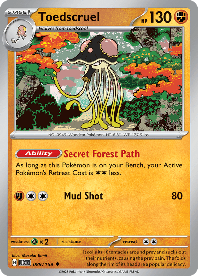 Carta Toedscruel 89/159 do set Journey Together — Pokémon TCG | Bynx