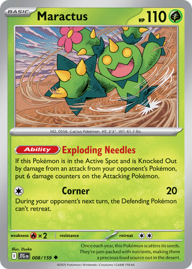 Carta Maractus 8/159 do set Journey Together — Pokémon TCG | Bynx