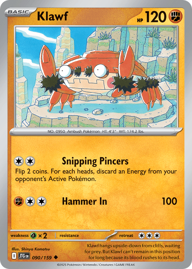 Carta Klawf 90/159 do set Journey Together — Pokémon TCG | Bynx
