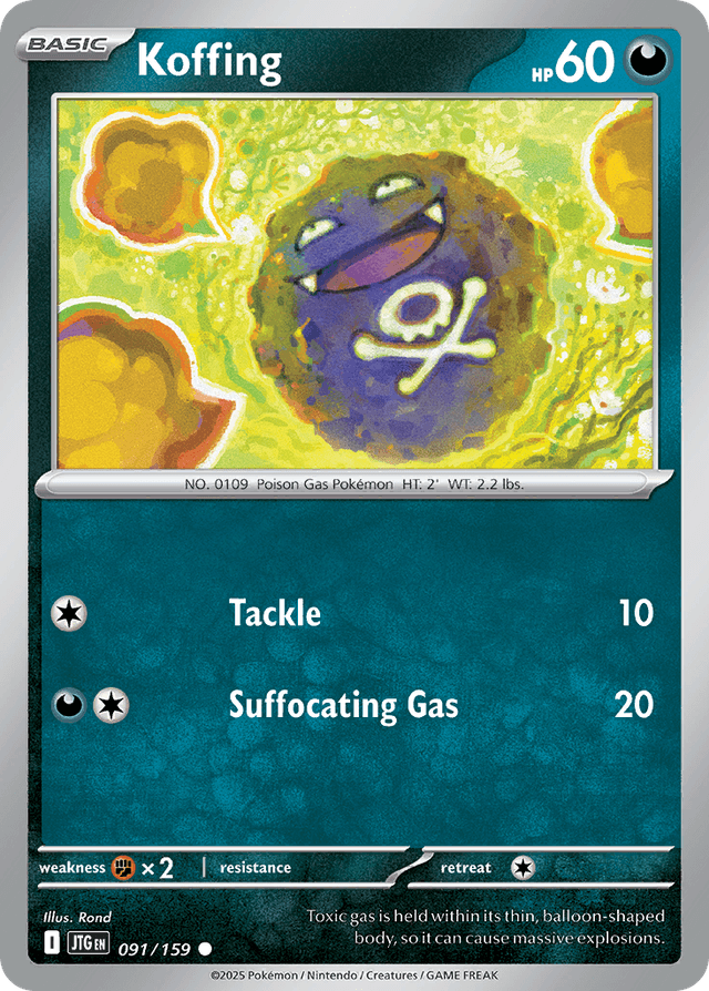 Carta Koffing 91/159 do set Journey Together — Pokémon TCG | Bynx