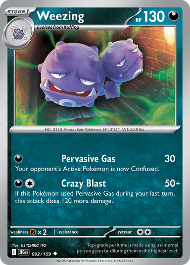 Carta Weezing 92/159 do set Journey Together — Pokémon TCG | Bynx