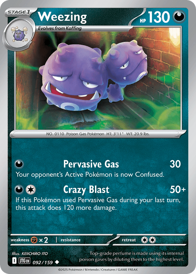 Carta Weezing 92/159 do set Journey Together — Pokémon TCG | Bynx