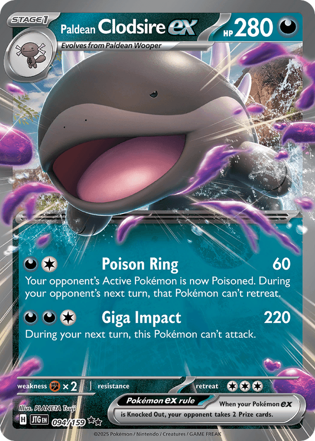 Carta Paldean Clodsire ex 94/159 do set Journey Together — Pokémon TCG | Bynx