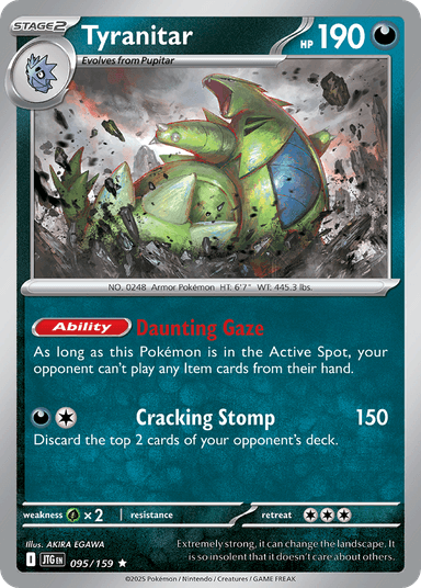 Carta Tyranitar 95/159 do set Journey Together — Pokémon TCG | Bynx