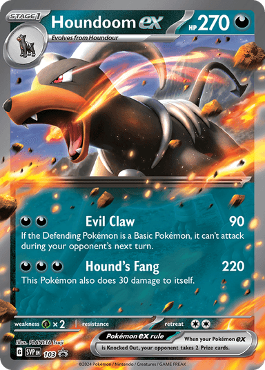 Carta Houndoom ex 103/215 do set Scarlet & Violet Black Star Promos — Pokémon TCG | Bynx