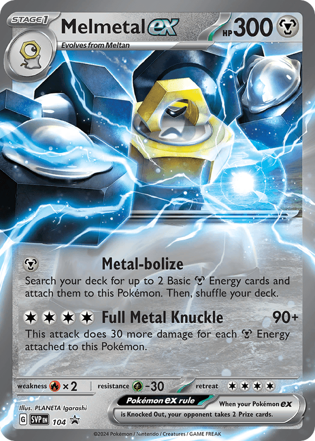 Carta Melmetal ex 104/215 do set Scarlet & Violet Black Star Promos — Pokémon TCG | Bynx