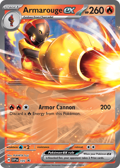 Carta Armarouge ex 105/215 do set Scarlet & Violet Black Star Promos — Pokémon TCG | Bynx