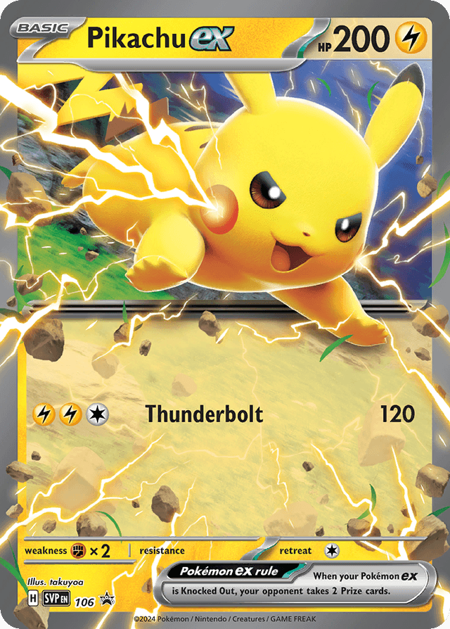 Carta Pikachu ex 106/215 do set Scarlet & Violet Black Star Promos — Pokémon TCG | Bynx