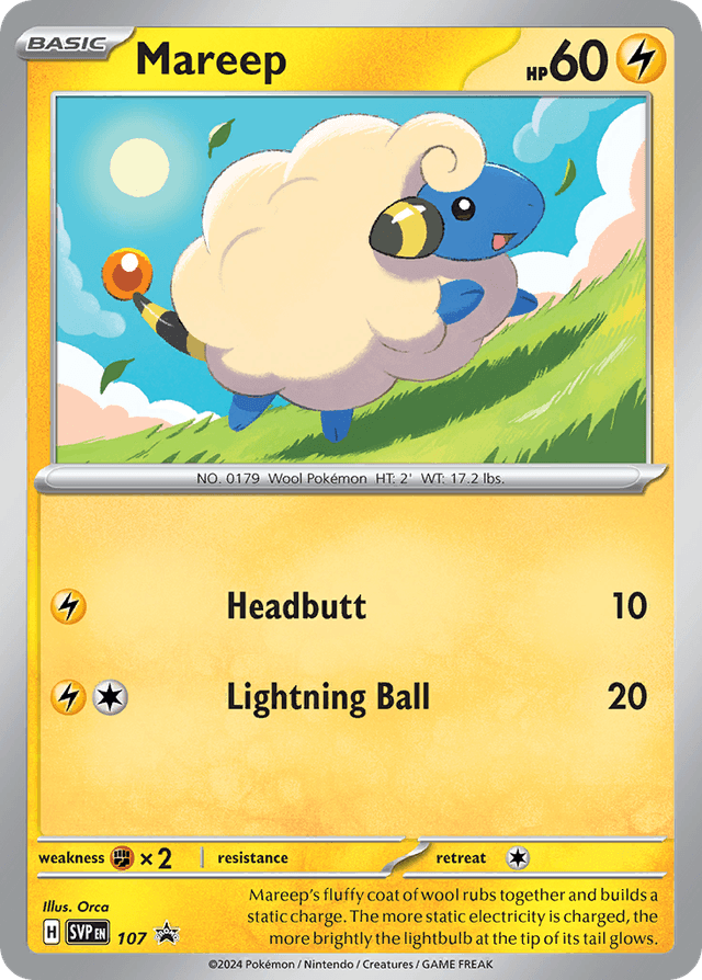 Carta Mareep 107/215 do set Scarlet & Violet Black Star Promos — Pokémon TCG | Bynx