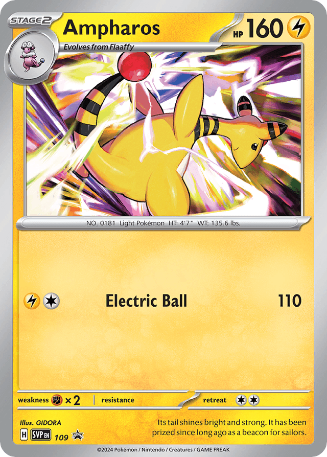 Carta Ampharos 109/215 do set Scarlet & Violet Black Star Promos — Pokémon TCG | Bynx
