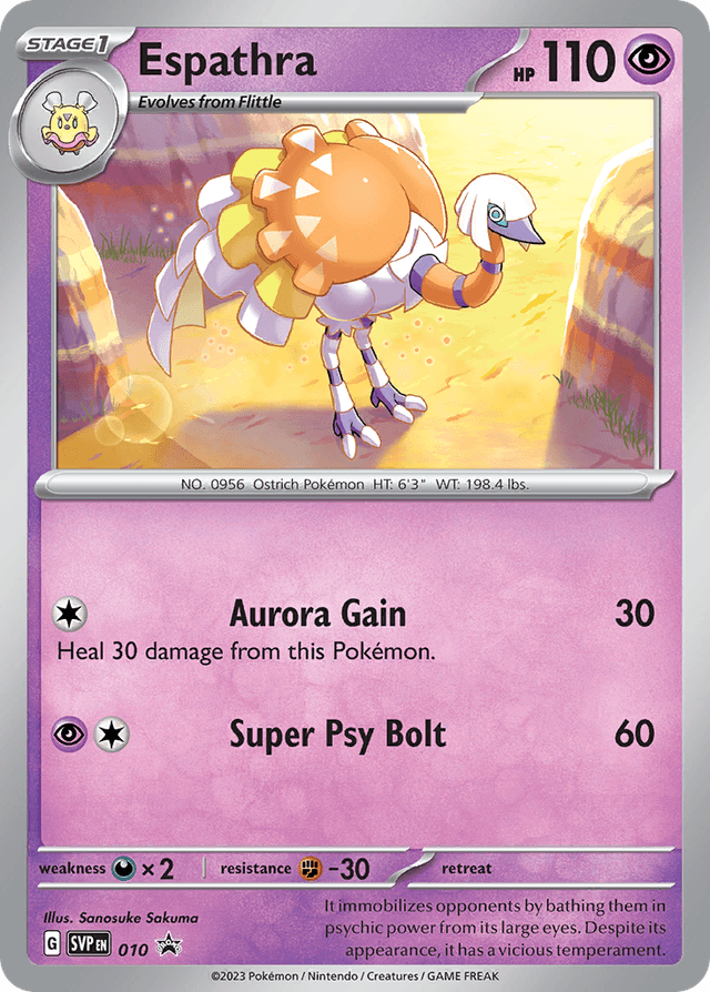 Carta Espathra 10/215 do set Scarlet & Violet Black Star Promos — Pokémon TCG | Bynx