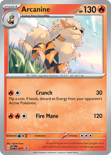 Carta Arcanine 11/215 do set Scarlet & Violet Black Star Promos — Pokémon TCG | Bynx
