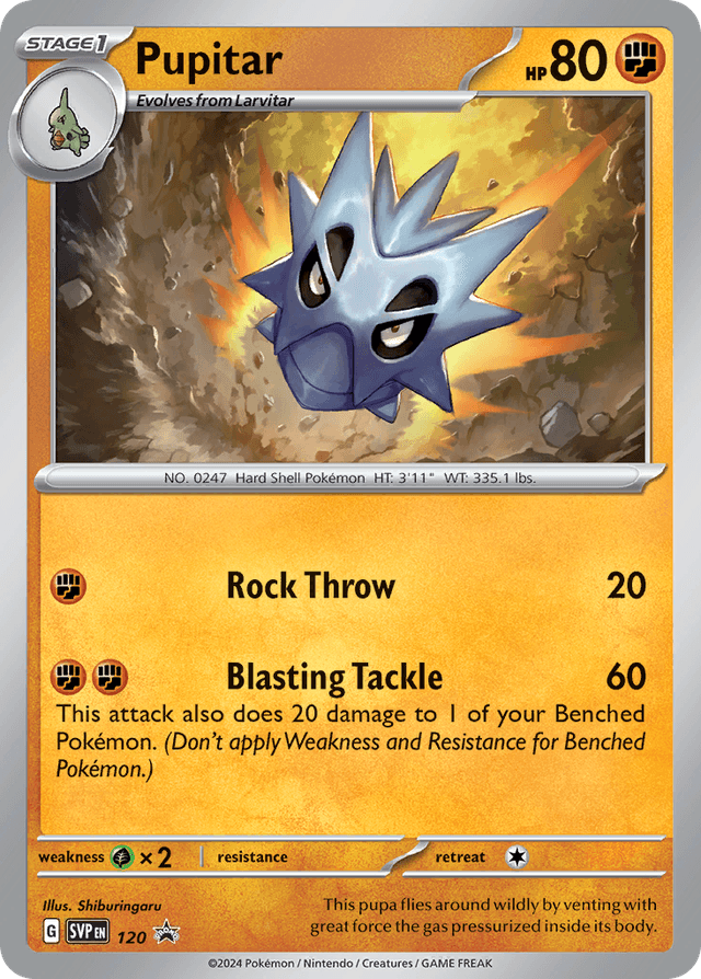 Carta Pupitar 120/215 do set Scarlet & Violet Black Star Promos — Pokémon TCG | Bynx