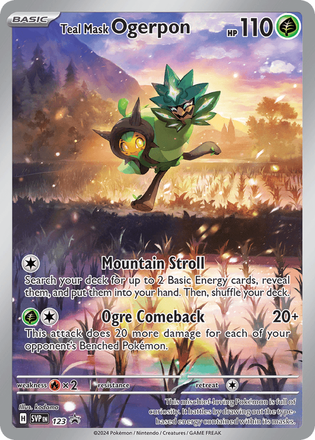 Carta Teal Mask Ogerpon 123/215 do set Scarlet & Violet Black Star Promos — Pokémon TCG | Bynx