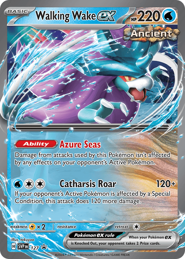 Carta Walking Wake ex 127/215 do set Scarlet & Violet Black Star Promos — Pokémon TCG | Bynx