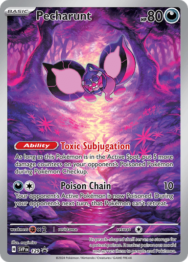 Carta Pecharunt 129/215 do set Scarlet & Violet Black Star Promos — Pokémon TCG | Bynx