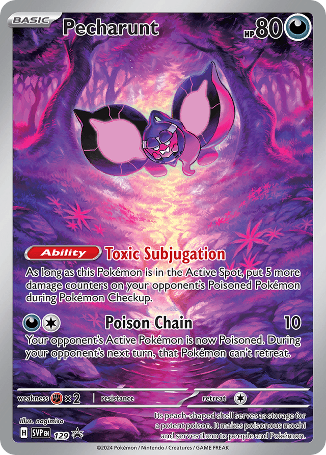 Carta Pecharunt 129/215 do set Scarlet & Violet Black Star Promos — Pokémon TCG | Bynx