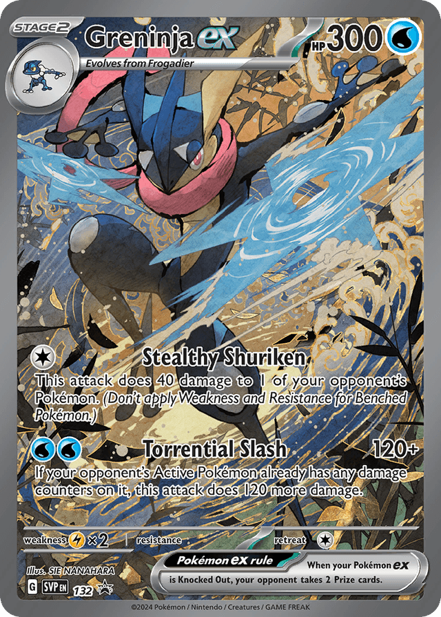 Carta Greninja ex 132/215 do set Scarlet & Violet Black Star Promos — Pokémon TCG | Bynx