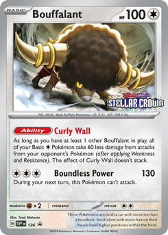 Bouffalant 136 — Scarlet & Violet Black Star Promos