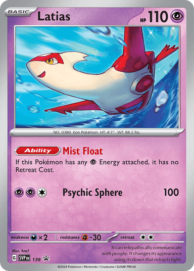 Carta Latias 139/215 do set Scarlet & Violet Black Star Promos — Pokémon TCG | Bynx