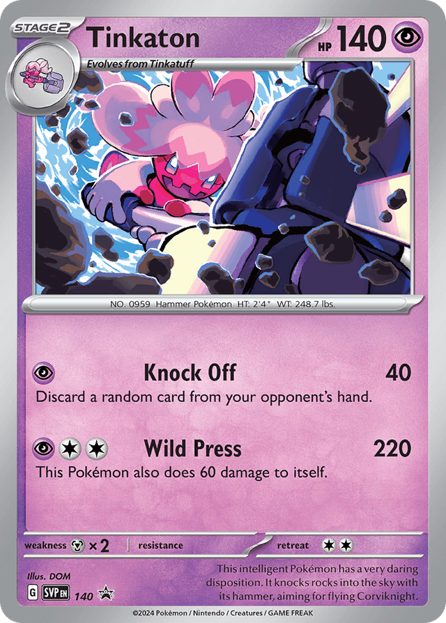 Carta Tinkaton 140/215 do set Scarlet & Violet Black Star Promos — Pokémon TCG | Bynx