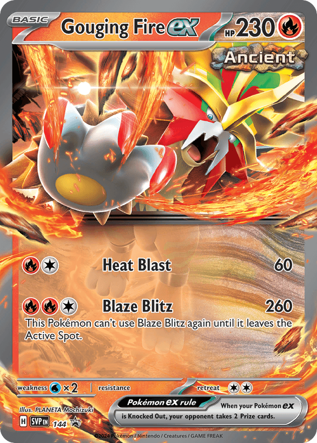 Carta Gouging Fire ex 144/215 do set Scarlet & Violet Black Star Promos — Pokémon TCG | Bynx