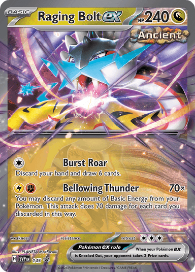 Carta Raging Bolt ex 145/215 do set Scarlet & Violet Black Star Promos — Pokémon TCG | Bynx