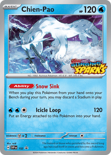 Carta Chien-Pao 152/215 do set Scarlet & Violet Black Star Promos — Pokémon TCG | Bynx