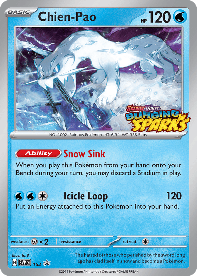 Carta Chien-Pao 152/215 do set Scarlet & Violet Black Star Promos — Pokémon TCG | Bynx