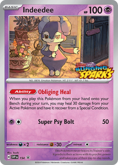 Carta Indeedee 154/215 do set Scarlet & Violet Black Star Promos — Pokémon TCG | Bynx
