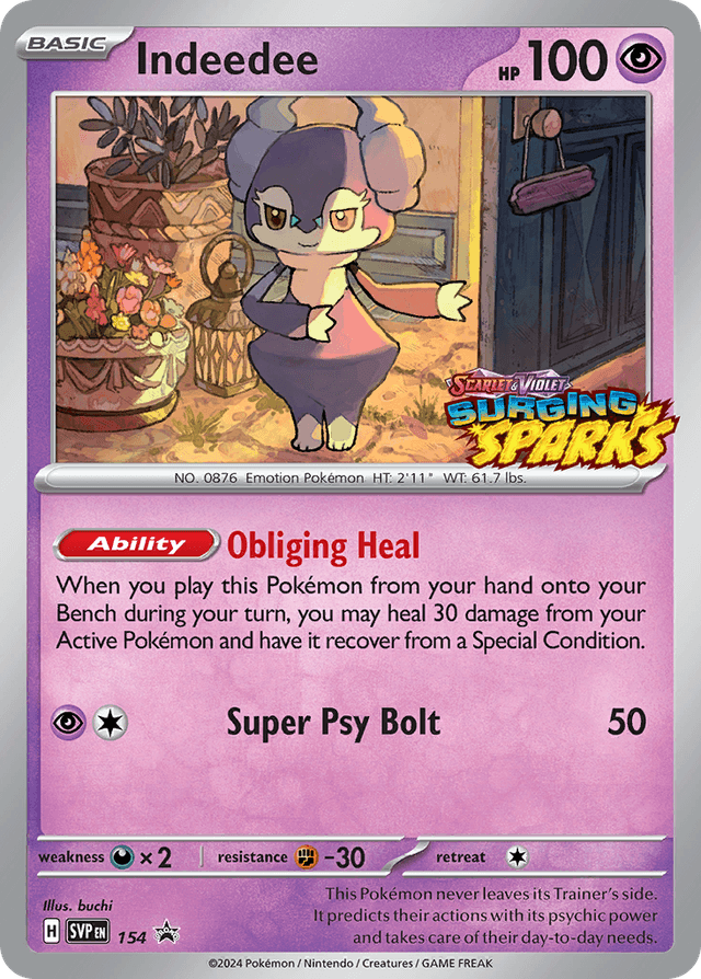 Carta Indeedee 154/215 do set Scarlet & Violet Black Star Promos — Pokémon TCG | Bynx