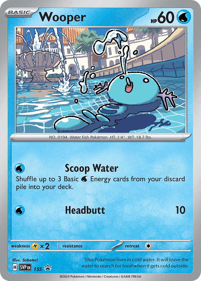 Carta Wooper 155/215 do set Scarlet & Violet Black Star Promos — Pokémon TCG | Bynx