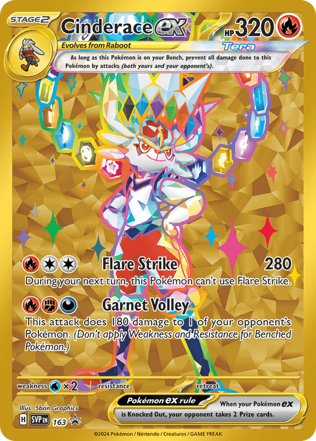 Carta Cinderace ex 163/215 do set Scarlet & Violet Black Star Promos — Pokémon TCG | Bynx