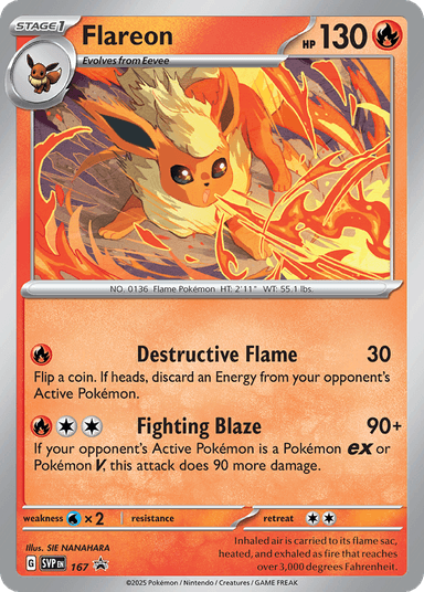 Carta Flareon 167/215 do set Scarlet & Violet Promos — Pokémon TCG | Bynx