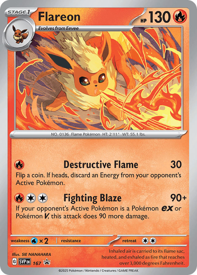 Carta Flareon 167/215 do set Scarlet & Violet Promos — Pokémon TCG | Bynx