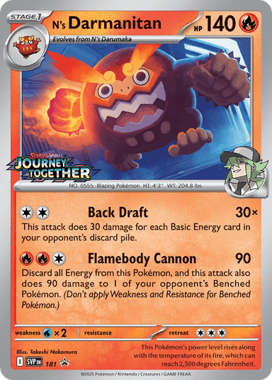 Carta N's Darmanitan 181/215 do set Scarlet & Violet Promos — Pokémon TCG | Bynx
