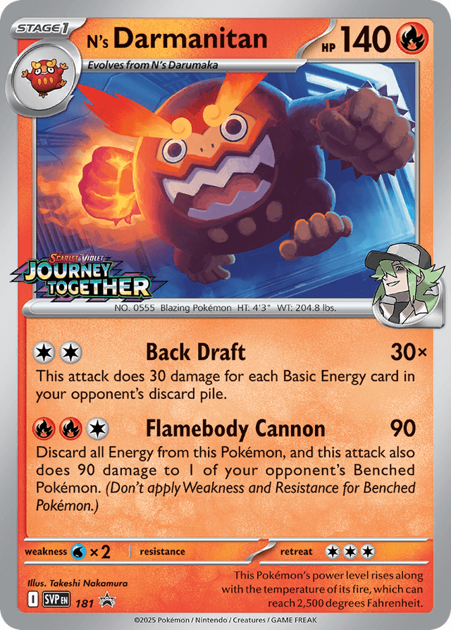 Carta N's Darmanitan 181/215 do set Scarlet & Violet Promos — Pokémon TCG | Bynx