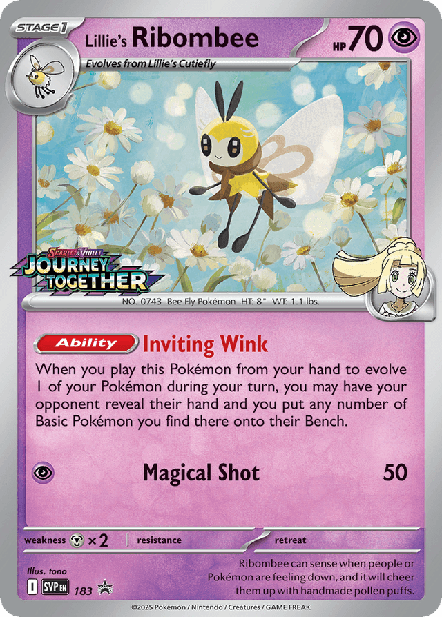 Carta Lillie's Ribombee 183/215 do set Scarlet & Violet Promos — Pokémon TCG | Bynx