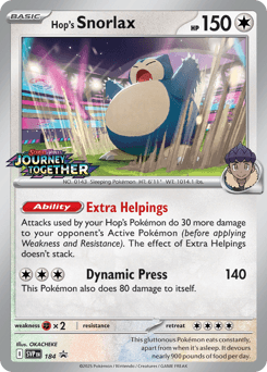 Hop's Snorlax 184 — Scarlet & Violet Promos