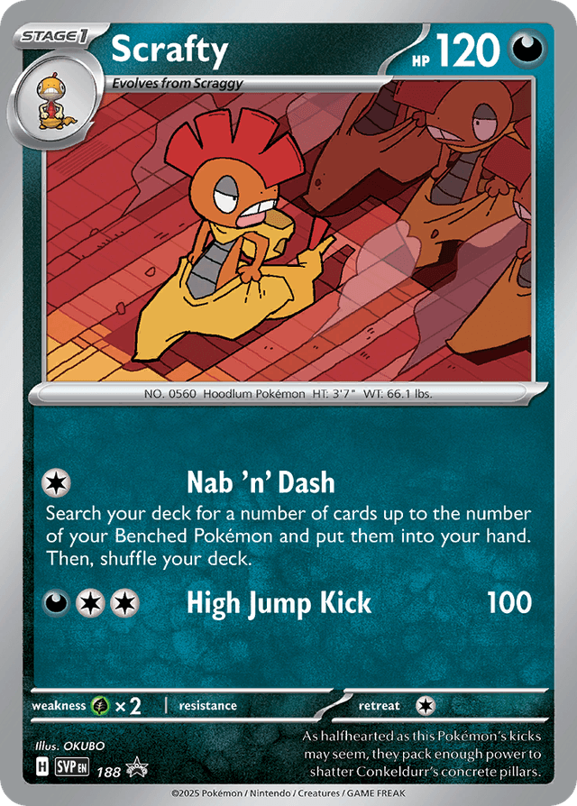 Carta Scrafty 188/215 do set Scarlet & Violet Promos — Pokémon TCG | Bynx