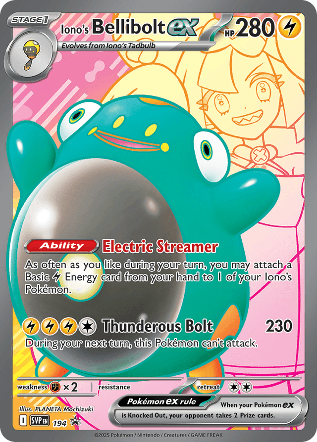 Carta Iono's Bellibolt ex 194/215 do set Scarlet & Violet Promos — Pokémon TCG | Bynx