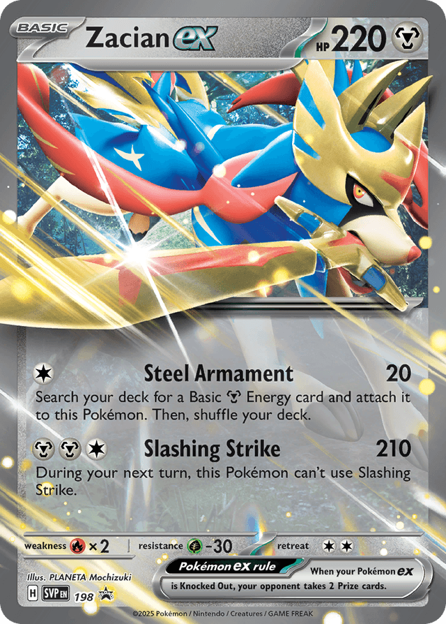 Carta Zacian ex 198/215 do set Scarlet & Violet Promos — Pokémon TCG | Bynx